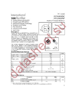 IRFR2405PBF datasheet  